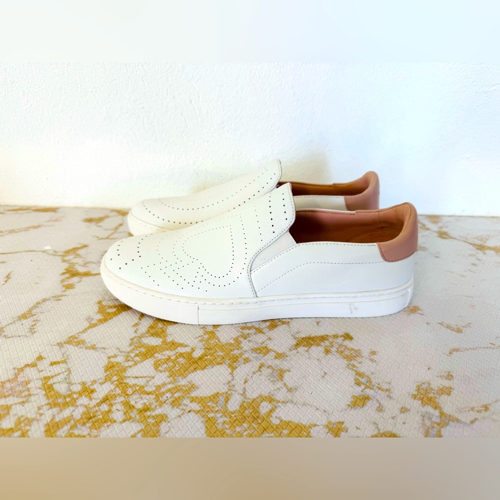 Kate Spade White and Pink Slip-On Slippers